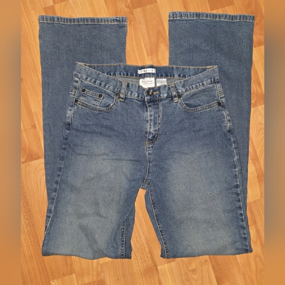 Vintage Axcess Liz Claiborne Size 6 Cotton Blend Stretch Denim Blue Jeans Pants